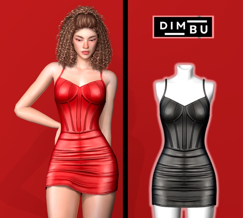 Alpha New Alexandra corset dress short dress DIMBU SIMS4 - The Sims 4 Custom Content