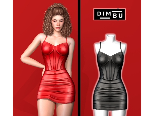 Alpha New Alexandra corset dress short dress DIMBU SIMS4 - The Sims 4 Custom Content