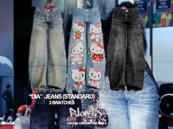 Alpha BLONDS DIA Jeans (Standard Version) - The Sims 4 Custom Content