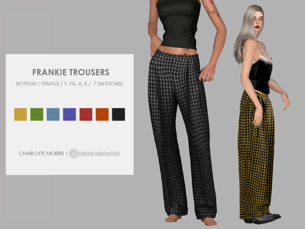 Alpha Frankie Trousers by Charlotte_Morris - The Sims 4 Custom Content