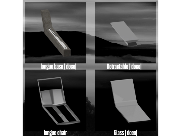 Alpha Labro longue chair - The Sims 4 Custom Content