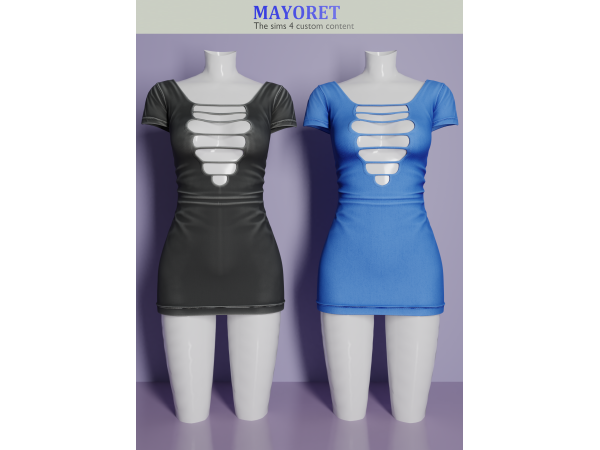 Alpha LS Selena Mini Dress - The Sims 4 Custom Content