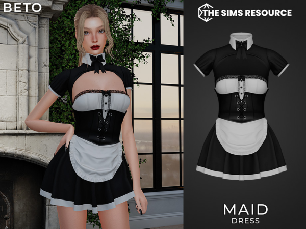 Alpha Maid Set by Beto_ae0 - The Sims 4 Custom Content