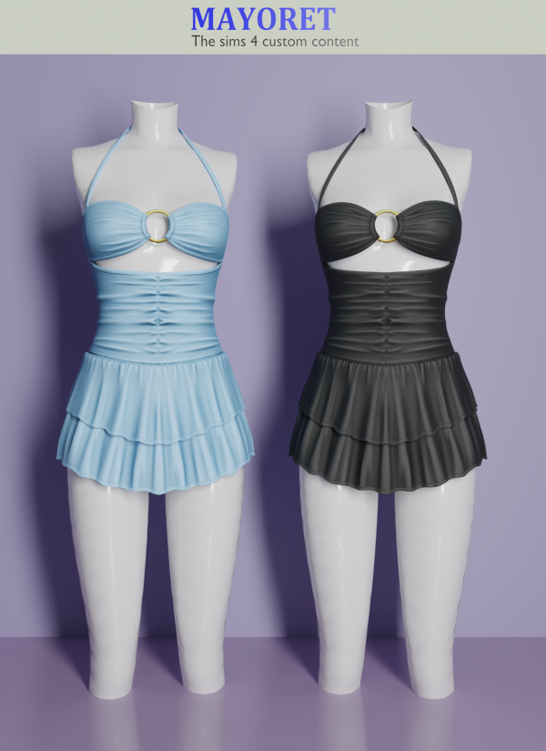 Alpha Mayoret Sabrina Mini dress by mayoret - The Sims 4 Custom Content