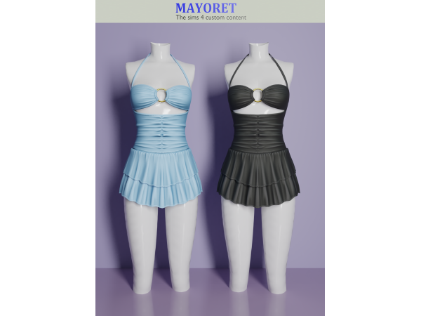 Alpha Mayoret Sabrina Mini dress - The Sims 4 Custom Content