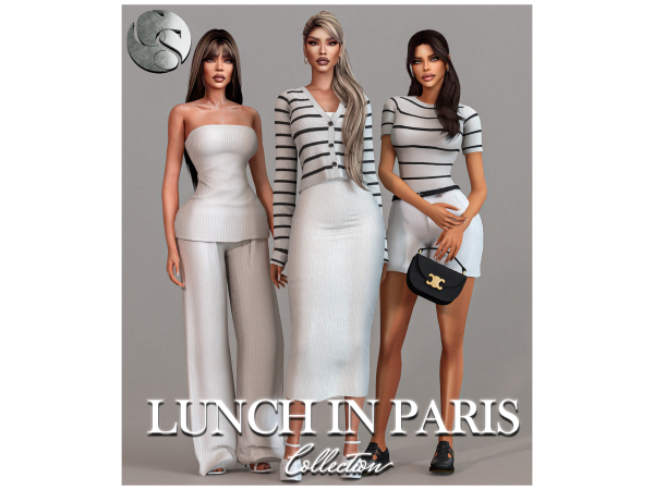 Alpha CAMUFLAJE Lunch In Paris Collection - The Sims 4 Custom Content