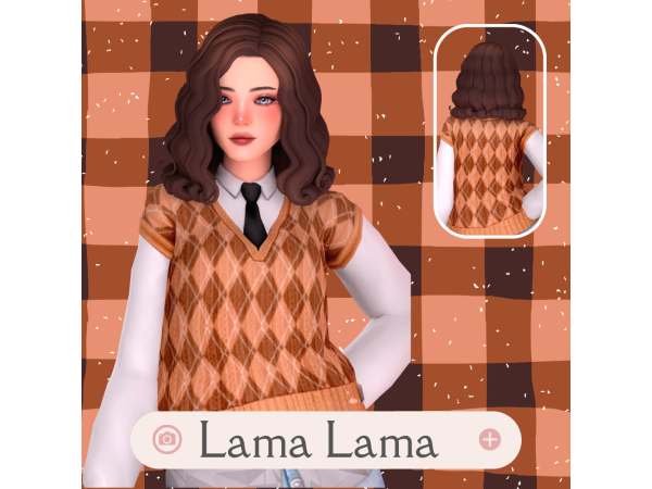 Maxis Match Hair Carly by LamaLamaLove - The Sims 4 Custom Content