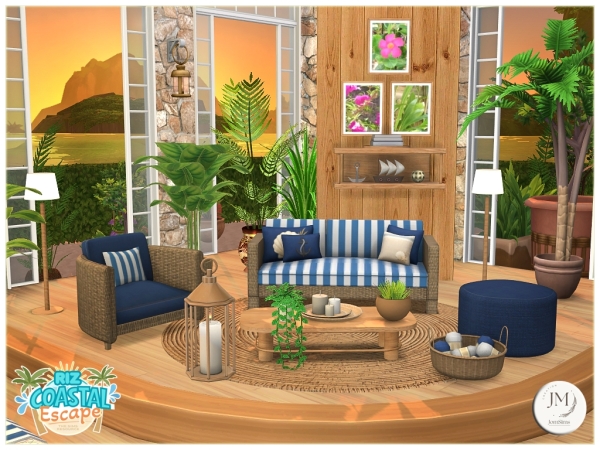 Alpha riz coastal escape1 lounge - The Sims 4 Custom Content