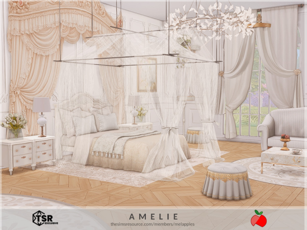 Mix Amelie bedroom - The Sims 4 Custom Content