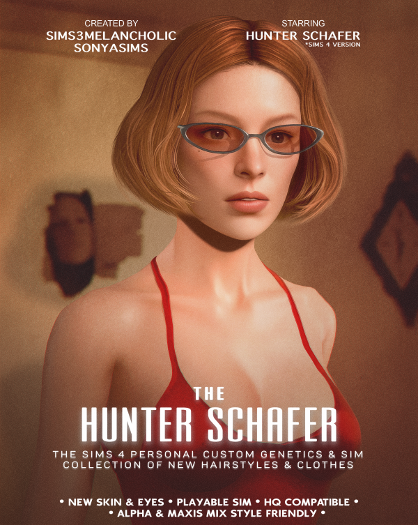 Alpha Hunter Schafer sim genetics by simsfinds - The Sims 4 Custom Content