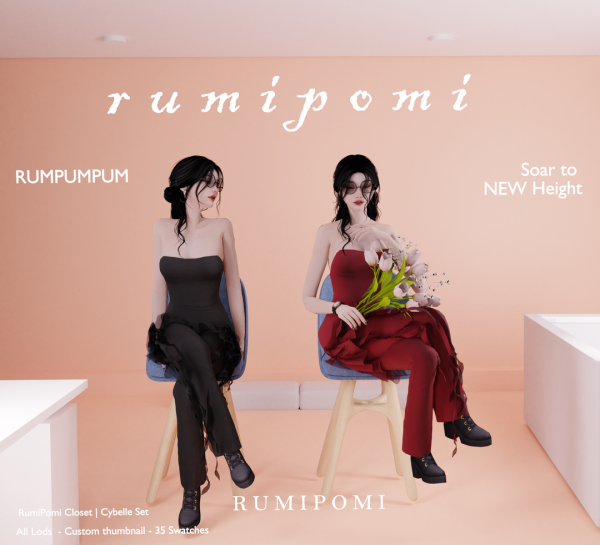 Alpha Rumpumpum_Cybelle Outfit Set by rumi_pomi - The Sims 4 Custom Content