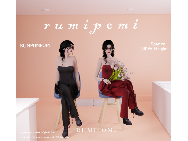Alpha Rumpumpum_Cybelle Outfit Set - The Sims 4 Custom Content