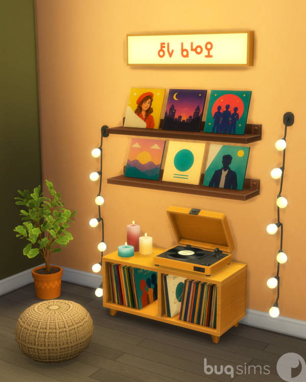 Maxis Match TARAM Vinyl Corner Set by buq - The Sims 4 Custom Content