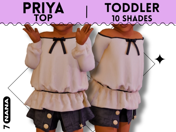 Maxis Match 7NANA (Priya) Top for Toddler - The Sims 4 Custom Content