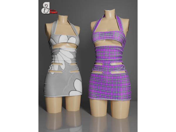 Alpha BillionProject Adrea Mini Dress - The Sims 4 Custom Content