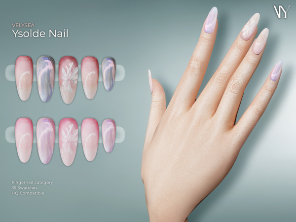 Alpha VELYSEA Ysolde Nail by VELYSEA - The Sims 4 Custom Content