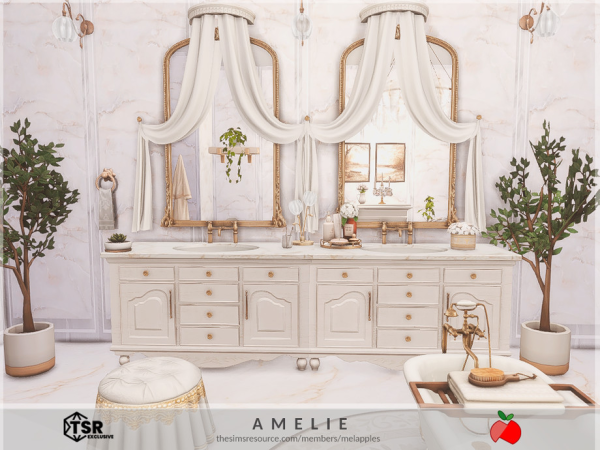 Mix Amelie bathroom - The Sims 4 Custom Content