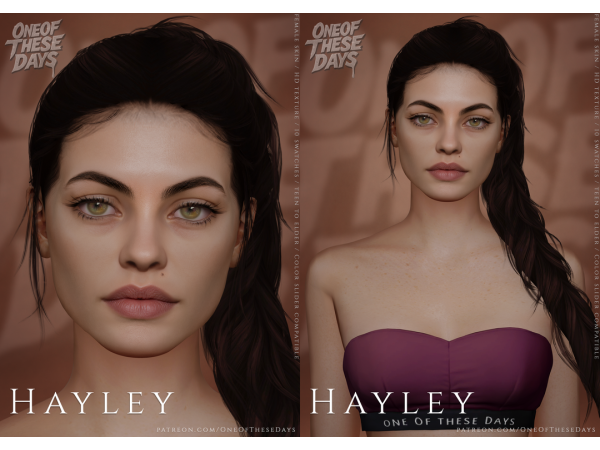 Alpha Hayley SKINSKINOVERLAY facemask nosemask lipstick tray files - The Sims 4 Custom Content