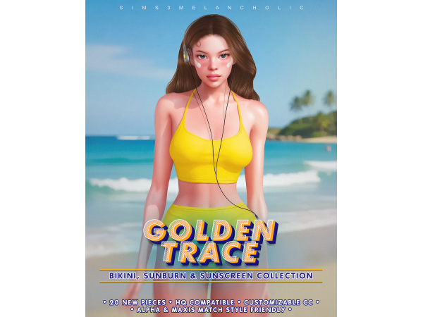 Alpha GOLDEN TRACE by sims3melancholic - The Sims 4 Custom Content