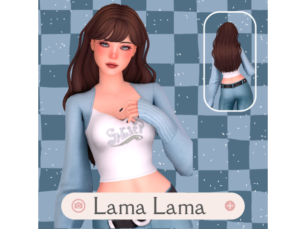 Maxis Match Hair Mona by LamaLamaLove - The Sims 4 Custom Content