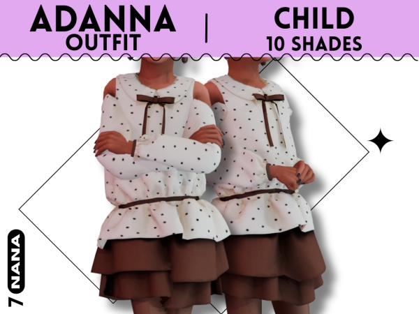 Maxis Match 7NANA (Adanna) Outfit for Child - The Sims 4 Custom Content