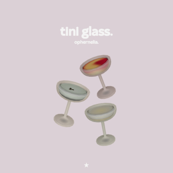 Mix tini glass by simsfinds - The Sims 4 Custom Content