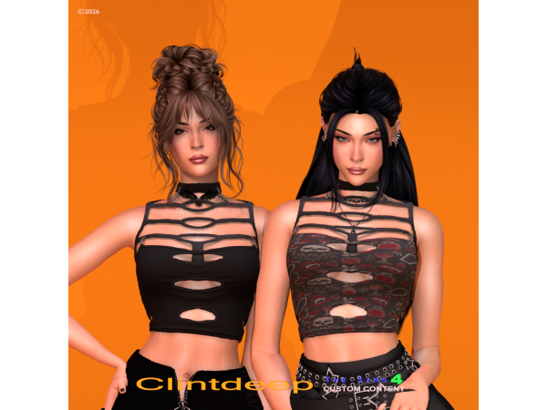 Alpha Clintdeep Alliana Crop Top - The Sims 4 Custom Content