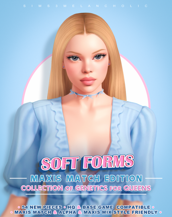 Maxis Match SOFT FORMS MAXIS MATCH EDITION by simsfinds - The Sims 4 Custom Content