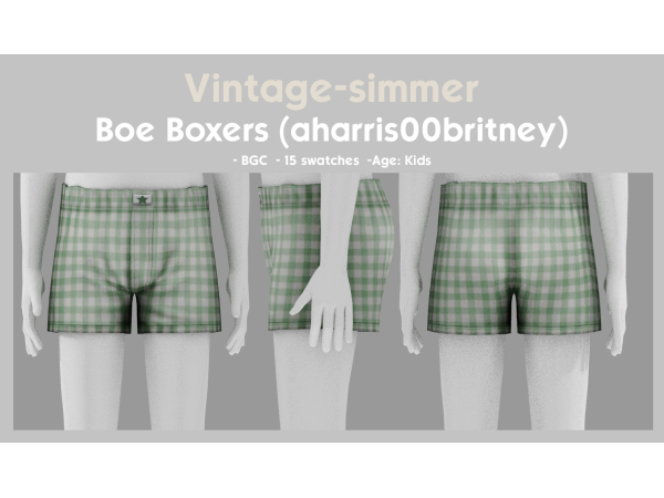 Maxis Match AxA shorts conversion for kids by vintage-simmer