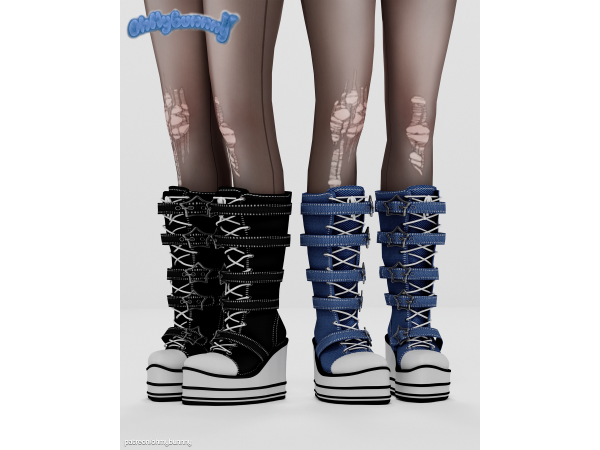 Alpha Stars Hight Sneackers - The Sims 4 Custom Content