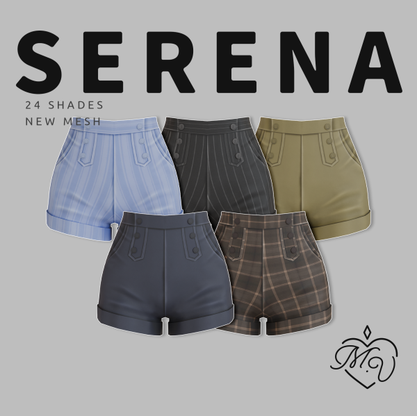 Maxis Match Serena Shorts by simsfinds - The Sims 4 Custom Content