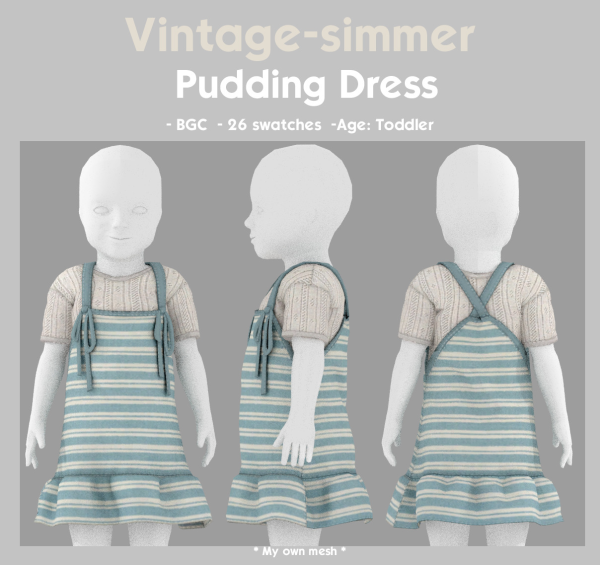 Alpha Pudding Dress simmer by simsfinds - The Sims 4 Custom Content