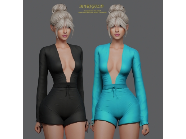 Alpha MARIGOLDTS4_VALERIA OUTFIT - The Sims 4 Custom Content