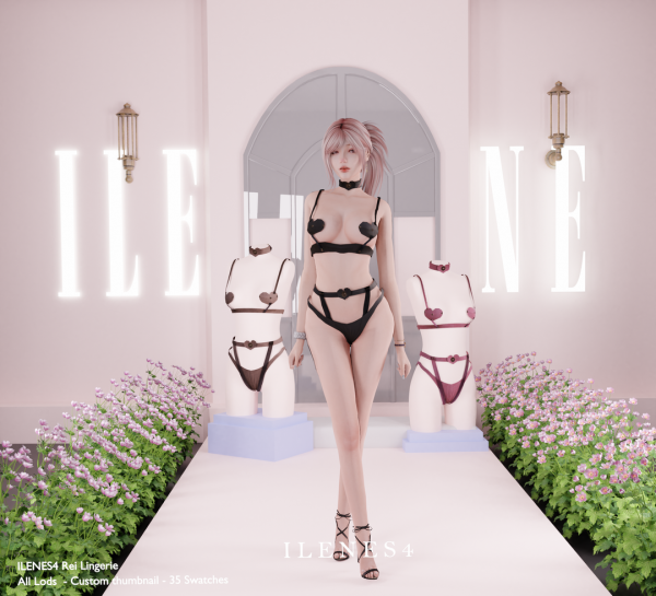 Alpha ILN Rei Harness Lingerie by ilenes4 - The Sims 4 Custom Content