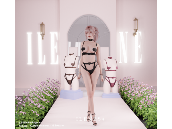 Alpha ILN Rei Harness Lingerie - The Sims 4 Custom Content