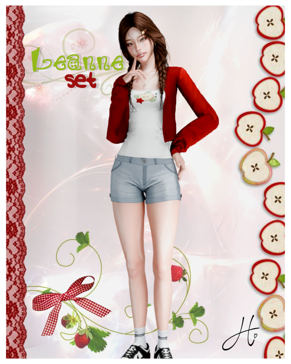 Alpha heartquake leanne set by simsfinds - The Sims 4 Custom Content