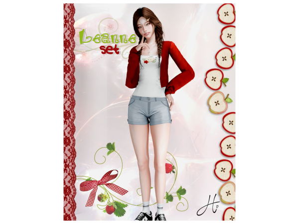 Alpha heartquake leanne set - The Sims 4 Custom Content