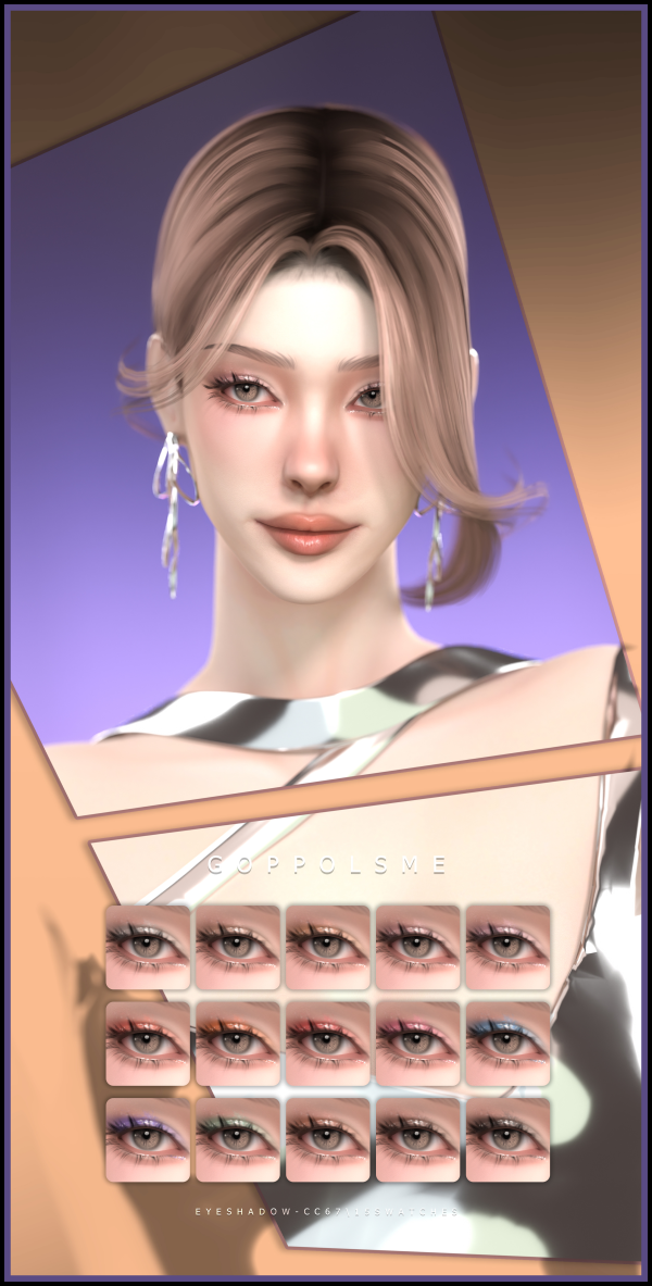 Alpha GPME GOLD Eyeshadow 67 by simsfinds - The Sims 4 Custom Content