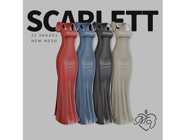 Maxis Match Scarlett Dress by MissValentine - The Sims 4 Custom Content