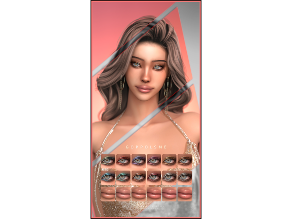 Alpha GPME GOLD MAKEUP SET CC123 by goppolsme - The Sims 4 Custom Content