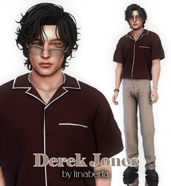 Maxis Match Derek Jones by simsfinds - The Sims 4 Custom Content