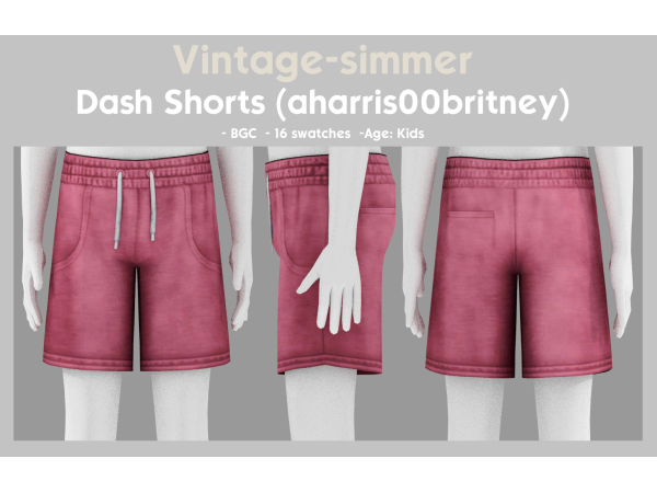Maxis Match AxA shorts conversion for kids by vintage-simmer