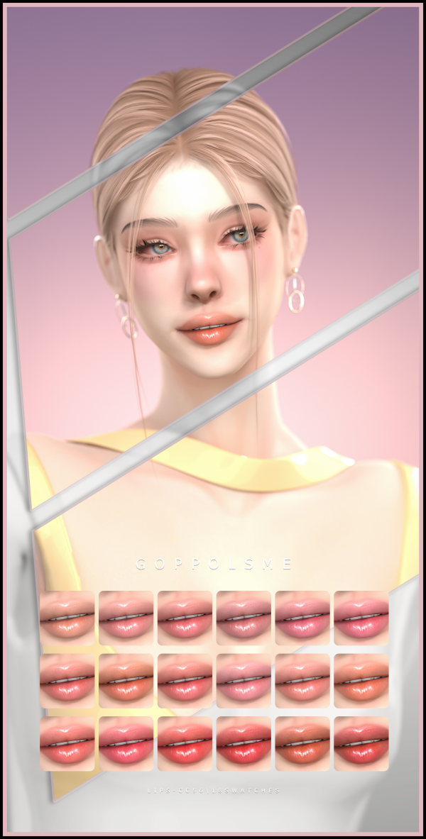 Alpha GPME GOLD Lips CC56 by simsfinds - The Sims 4 Custom Content