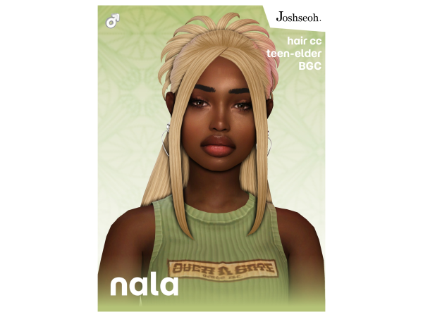 Maxis Match Nala Hair by jo_se_oh - The Sims 4 Custom Content