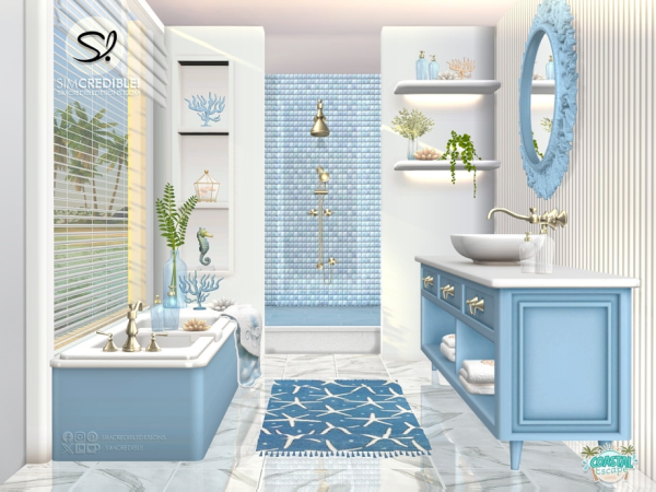 Alpha Saltwater Bathroom - The Sims 4 Custom Content