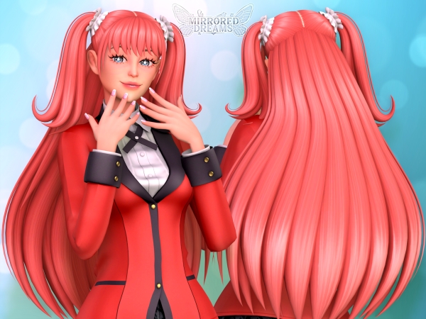 Maxis Match Yumemi Yumemite's Hair Hair Elastic - The Sims 4 Custom Content