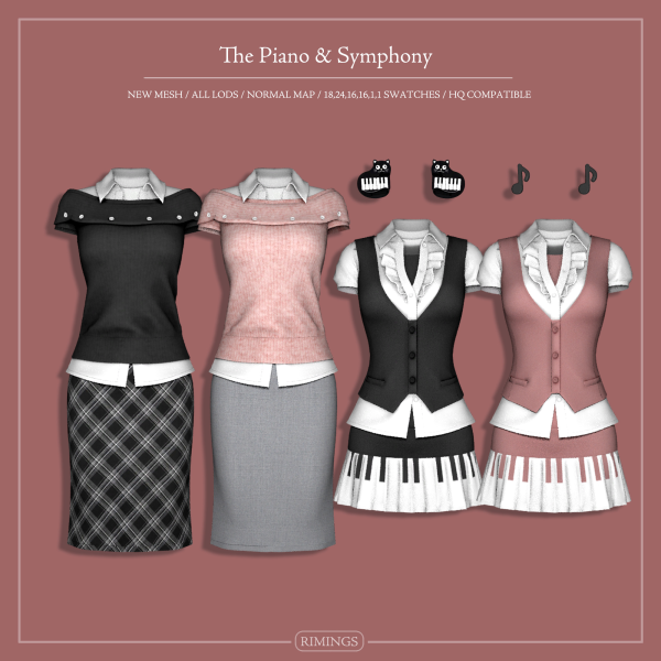 Alpha [RIMINGS] The Piano Symphony by simsfinds - The Sims 4 Custom Content
