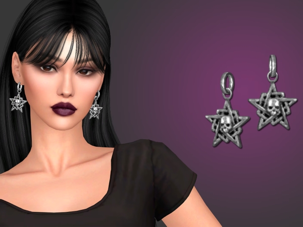 Alpha Selene earrings - The Sims 4 Custom Content