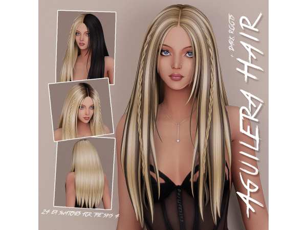Maxis Match AGUILERA HAIR by daylifesims - The Sims 4 Custom Content