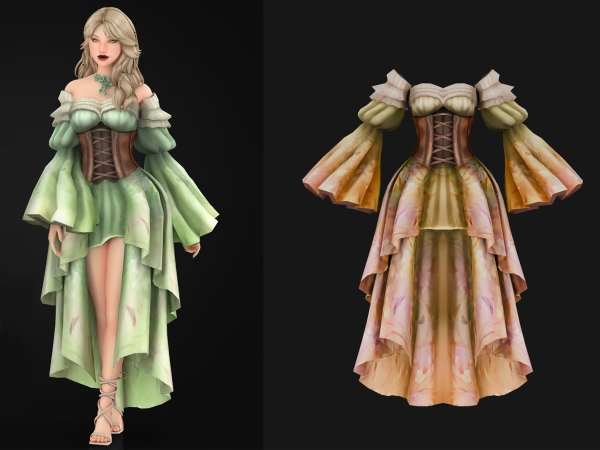 Maxis Match Enchanter Fairy Dress - The Sims 4 Custom Content